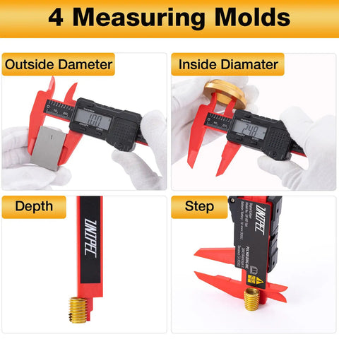 Digital Caliper 6 Inch With Crisp LCD Display Inch And Millimeter Conversion Auto Off Durable ABS Body measuring molds