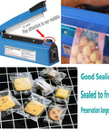 12 Inch Manual Heat Sealer For Plastic Bags Sealing Machine No Warm Up Lightweight Handheld Bag Sealer sealing bags with snacks and pretzels