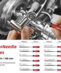 12 needle files from 27 Piece Metal File Set With Flat Half Round Round And Triangle Files 12 Needle Files 10 Sandpapers And A Wire Brush