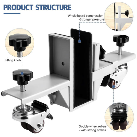 Heavy Duty Door Moving Kit With Dual Wheel Dolly, Upgraded Load Capacity, Adjustable From 0.8 To 2.3 Inches, Sturdy Steel Construction