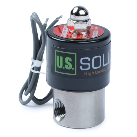 Stainless Steel 1/4 Inch Electric Solenoid Valve 24VDC Normally Closed With Viton Seals for industrial liquids flow control