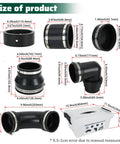 Recreational Vehicle Sewer Connection Kit With Slip Fit Adapter For 3 Inch Pipe Fits All Recreational Vehicle Hoses And Fittings Leak Free Quick Connect For Campers And Travel Trailers Easy Install, product size measurements with parts