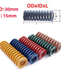Get Your Hands On These 2PCs Heavy Load Spiral Stamping Compression Springs Measuring 30Mm By 15Mm By 90Mm For Serious Industrial Jobs - Colorful springs layout