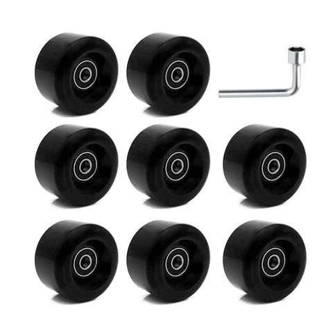 8 Pack Roller Skate Wheels With Bearings Installed For Outdoor And Indoor Use On Quad And Double Row Skates 82A Hardness 58x32Mm