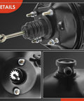 Rock Solid Plug And Play Vacuum Brake Booster Fits Jeep Cherokee 1997 Through 2001 2.5L And 4.0L Engines, detailed view of connectors.