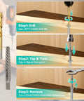 Instruction steps using 14 Piece Left Hand Drill Bit And Screw Extractor Set With Spiral Extractors for screw removal.