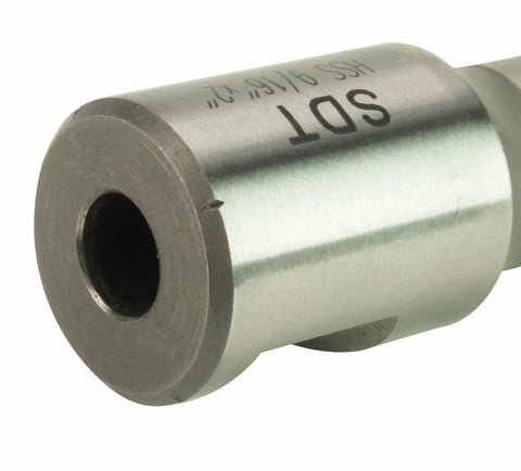 Close-up of Weldon shank for Heavy Duty Workhorse Magnetic Drill Press With 1700W Variable Speed Motor.