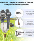 Heavy Duty Electric Fence Tensioner With Integrated Insulator, 5 Pack In Line Wire Strainer And Termination Kit, close-up
