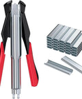 Manual Hog Ring Plier Kit 2500 Galvanized Steel Hog Rings with auto feed hog ring gun and easy grip handles
