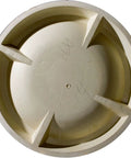 Bottom view of Traditional Smooth Surface Mount Ceiling Dome Urethane Primed and Ready to Paint, showing support structure.