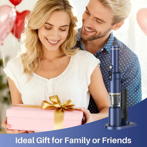 Cordless Handheld Vacuum With 12KPa High Power Suction, Brushless Motor, LED Screen, shown as an ideal gift for family or friends.
