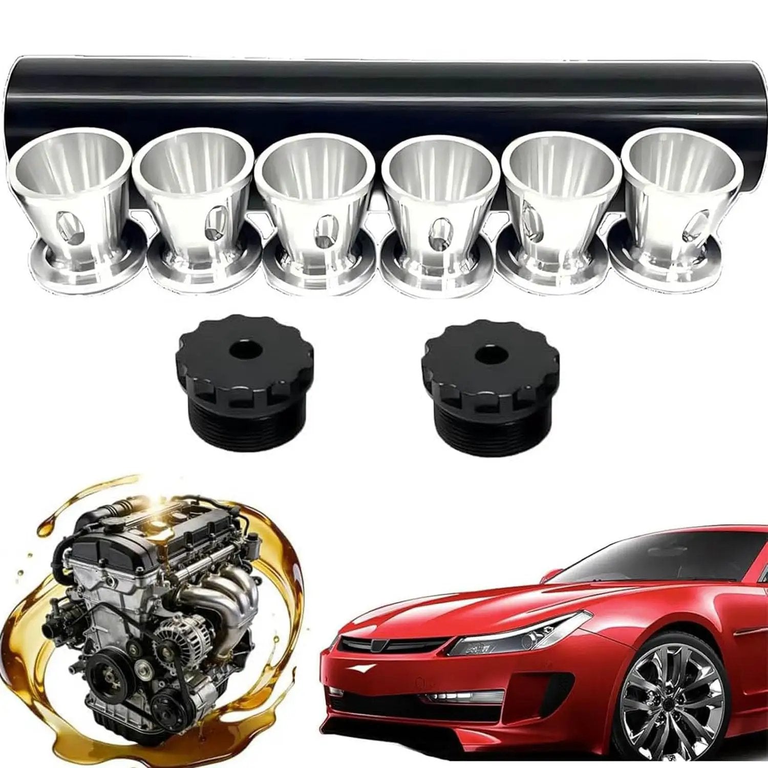Heavy Duty Aluminum Solvent Filter Trap Kit 1/2x28 Black