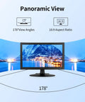 18.5 Inch CCTV Security Monitor With 4K Input Support, 1366x768 HD LED Display showcasing panoramic view and angles