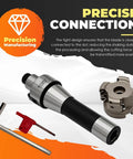 Face Mill Cutter Set With Hard Alloy Inserts R8 FMB22 Plus Accessories For Precision Milling shown with tools and cutter