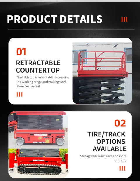 Hardcore Rugged Tracked Scissor Lift Delivering Rock Solid Stability With Self Propelled Crawler Base For Dang Tough Indoor Or Outdoor High Rise Maintenance And Industrial Work
