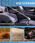 Industrial Air Blow Gun With Extension Tube 19 To 41 Inch, Two Way High Flow Nozzle cleaning car interior and various scenarios