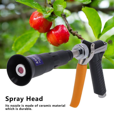 G1/4 Female Thread Ceramic Atomization Nozzle Sprayer Head for Fruit Tree Spraying with red fruits in background