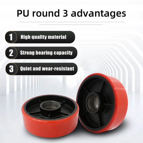Rolling Smooth Polyurethane Steering Wheels 7 Inch By 2 Inch Hub For Pallet Jack Replacement With Sealed Precision Bearings Built Tough For Heavy Industry Daily Grind Pair