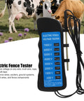 High Precision Electric Fence Voltage Tester With Six Neon Indicator Lights Ultra Portable Fence Meter For Livestock Pros And Orchard Fences Keeping Safety Checks Simple And Quick Detect Faults Fast. Handheld plastic fence tester with probe, for livestock fences.