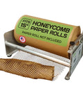 Top Shelf Mini Packing Station, 15 inch heavy duty kraft wrap holder with honeycomb paper dispenser for shipping.