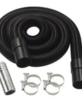 Macerator RV Sewer Hose Kit For Thetford SaniCon Turbo 400S 500S 600S 700S 1.5 Inch Diameter 22 Ft Camper Waste Water Hose With Connect Fittings Four Tightening Hoops Built Tough Black