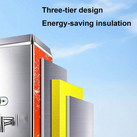 40L Commercial Water Boiler With Instant Boiling Water Dispenser Pure Copper Heating Tube Autofill Tea And Coffee Maker insulation design