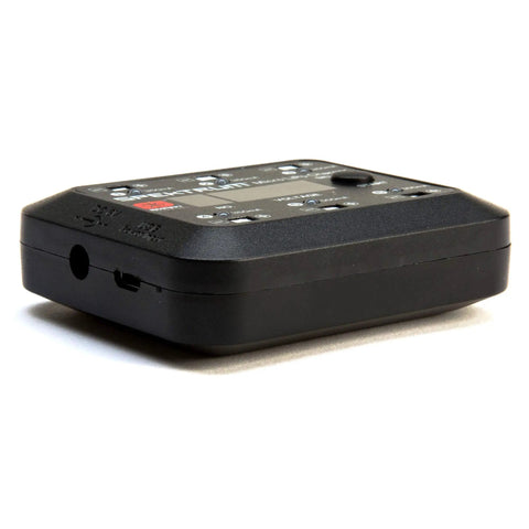 Side view of the S63 Micro 6 Port LiPo Charger That Lets You Power Up 1S Packs From USB Or Wall Six Independent Outputs Digital LED Display