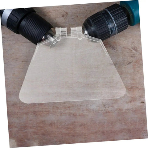 Two Pack Bench Grinder Eye Shields Durable Protective Shields With Clear View Easy Installation Dustproof Shielding For Safer Grinding Operations And Long Lasting Eye Protection on workbench with drills