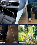 2 In 1 Magnetic Pickup Tool And Grabber Set With 35 Inch Flexible Claw And 30 Inch Telescoping Magnet 20 Lb Pull in use