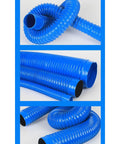 Blue PVC Flex Hose Spiral Reinforced For Dust Collection And Fume Venting With High Airflow While Staying Round Shape Without Kink Or Collapse Under Heat And Pressure Built For Pros And Shops Who Need Reliable Tools To Get The Job Done Everyday.
