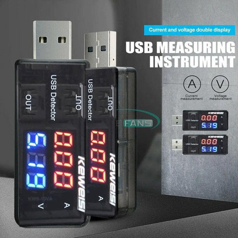 USB Power Meter And Current Tester With LCD Display 3-9V 0-5A Voltage Tester Multimeter for quick power readouts with LED.