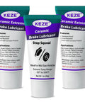 Ceramic Brake Caliper Lubricant Grease For Sliding Pins And Pads With Extreme Heat Resistance Pro Grade Stops Squeaking And Prevents Seizing 1 Oz 3 Pack shown in tubes front view