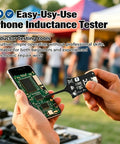 Person using Type C Inductance Tester For Motherboard Coils, High Sensitivity Quick Fault Detection Tool on smartphone