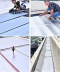 Tough As Nails Asphalt Waterproof Repair Tape Heavy Duty Self Adhesive Aluminum Foil in installation on metal roofs.