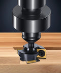 Slab Flattening Router Bit With One Quarter Inch Shank And One And A Quarter Inch Cutting Diameter Tungsten Carbide Inserts