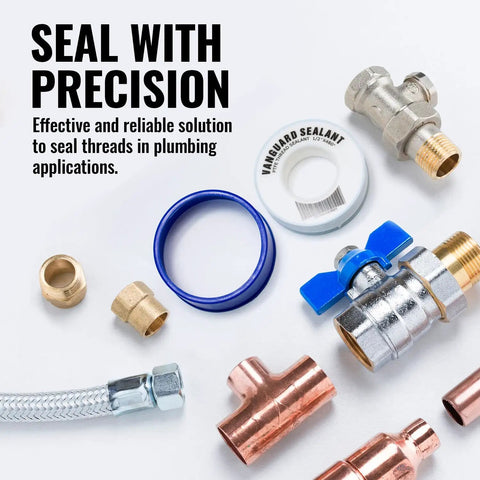 PTFE Thread Seal Tape For Plumbing, Plumbers Tape, Pipe Thread Seal Tape For Leak Proof Shower Head Installations with fittings
