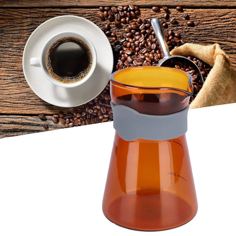 Pour Over Coffee Kettle With Measurement Scales, High Borosilicate Glass Server For Hand Drip Brewing At Home Or In Coffee Shops