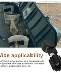 Thumb Screw And Nut Kit For RV Propane Tank Caps Compatible With 40543 Caps No Fuss Wing Nut Setup for leak prevention.