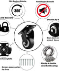 Tough As Nails Heavy Duty Swivel Casters Set Of 16 with durable PU wheels, 360° rotation, and thickened base plate.