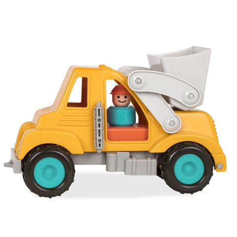 Colorful Kids Construction Bulldozer Toy With Movable Loader And Friendly Driver Durable Yellow Front End Loader Truck For Toddlers Soft Rubber Wheels Kid Friendly Classic Style For Sandbox Play Ages 18 Months And Up