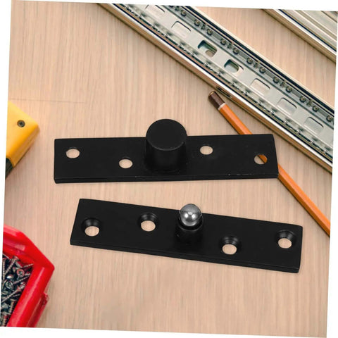 Heavy Duty Pivot Hinge For Hidden Secret Doors Stainless Steel With Black Finish shown with installation materials