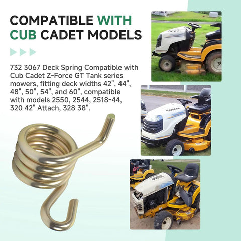 Beefy Torsion Spring Replacement For Cub Cadet Z Force GTX Tank Lawn Mowers Fits 42 44 48 50 54 60 Inch Decks