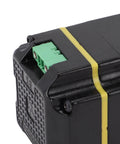 Close-up of a high performance stepper motor with encoder for CNC control and closed loop servo motion controller, showing durable ABS and aluminum construction with a two-terminal connection for wire stripping machines. Delivers smooth 1.2Nm torque.
