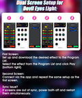 Dual screen setup steps for app control of Programmable LED Windshield Eyes Sign With App And Remote Control, 23.4 By 4.7 Inch Flexible Car Display, 5V USB Digital Lighting.