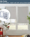 2 Inch White Low Profile Box Mount Blind Brackets Bundle, 12 Pcs Six Sets For Window Blinds Headrail Holder Installation