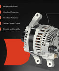 Alternator For Ford Fusion 2013 Through 2020 2.0L 2.5L 12V 150A With 4 Groove Decoupler Pulley Clockwise Replacement Part A2TX2681