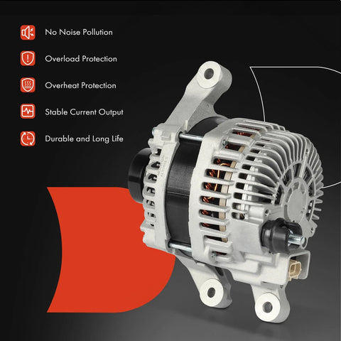 Alternator For Ford Fusion 2013 Through 2020 2.0L 2.5L 12V 150A With 4 Groove Decoupler Pulley Clockwise Replacement Part A2TX2681