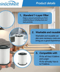 VF4000 Compatible Vacuum Replacement Filter Two Pack For 5 To 20 Gallon Wet Dry Vacuums product details illustration