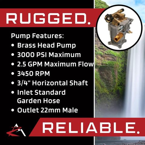Universal 3000 PSI Pressure Washer Pump With Three Quarters Inch Shaft Fits A Ton Of Makes Like Troy Bilt Honda Excell Husky Generac