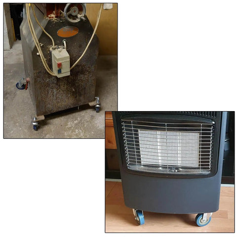 Pack of 4 65 mm/75 mm furniture casters with brakes low noise transport casters heavy duty swivel casters 80 kg load capacity M10/M12 threaded bolts industrial casters on appliances.